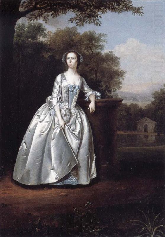 Mrs Edward Travers in a landscape garden, Arthur Devis